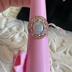 Bomb Party Rose Gold October Birthday ring sz z8